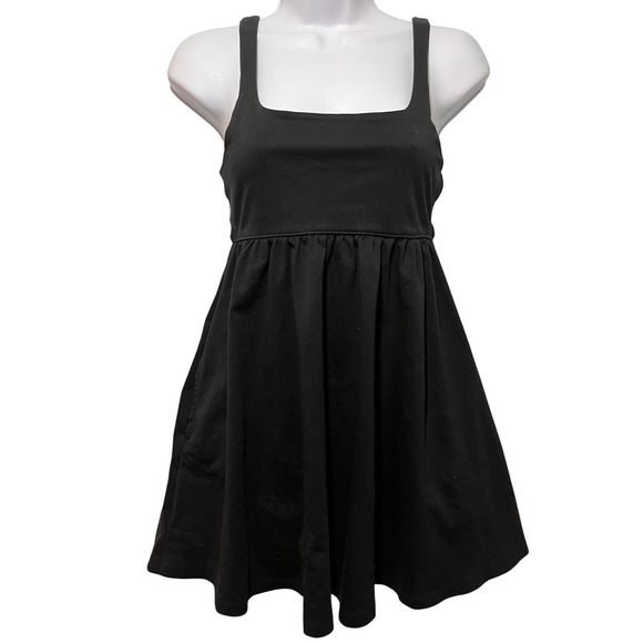 American Eagle Outfitters Dresses & Skirts - American Eagle Womens XS Black Cotton Babydoll Mini Dress Square Neck Sleeveless